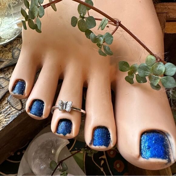 Butterfly Sterling Silver Toe Ring - Picture 2 of 4